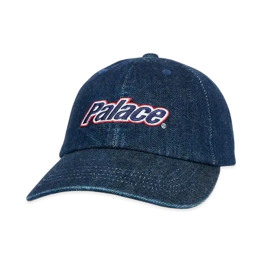 PALACE Lowercase Washed Denim 6-Panel "Indigo"