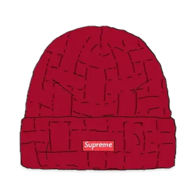 Supreme Basket Weave Beanie "Red"