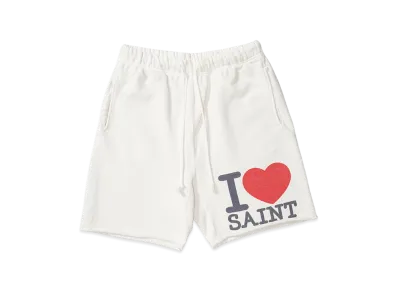 SAINT Mxxxxxx Sweat Shorts I Love Saint "White"