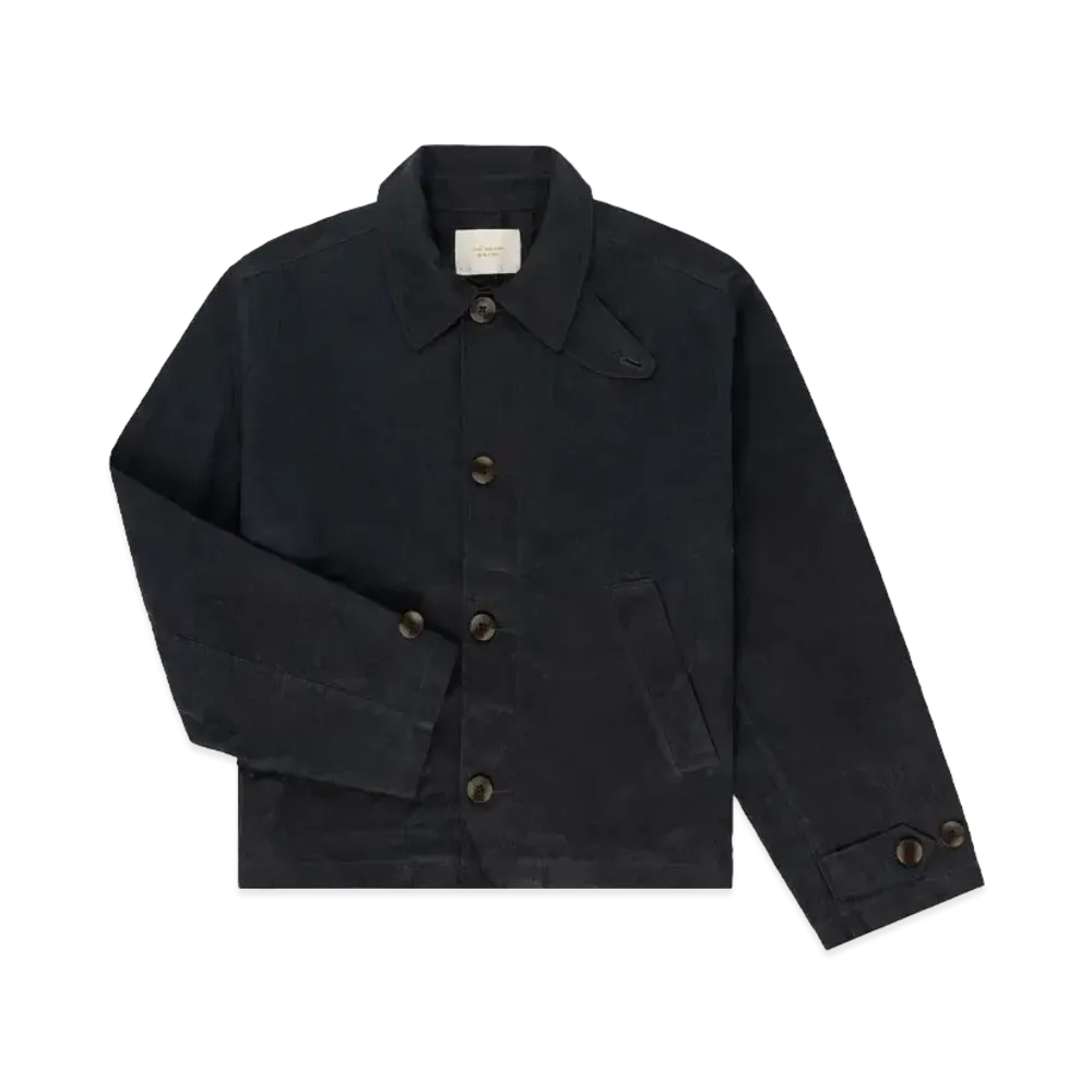 Aime Leon Dore Waxed Cropped Topcoat "Navy"