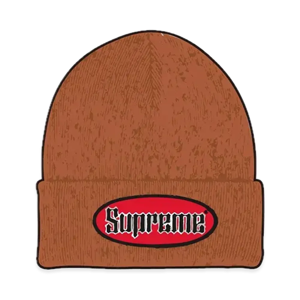 Supreme Oval Patch Beanie "Rust"
