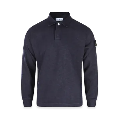 Stone Island Long Sleeve Polo Shirts "Blue"