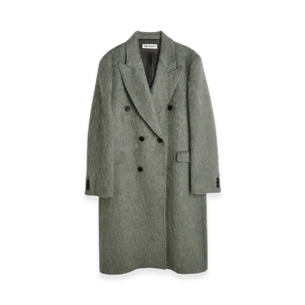 OUR LEGACY Hairy Alpaca Whale Coat "Wishkah Grey"