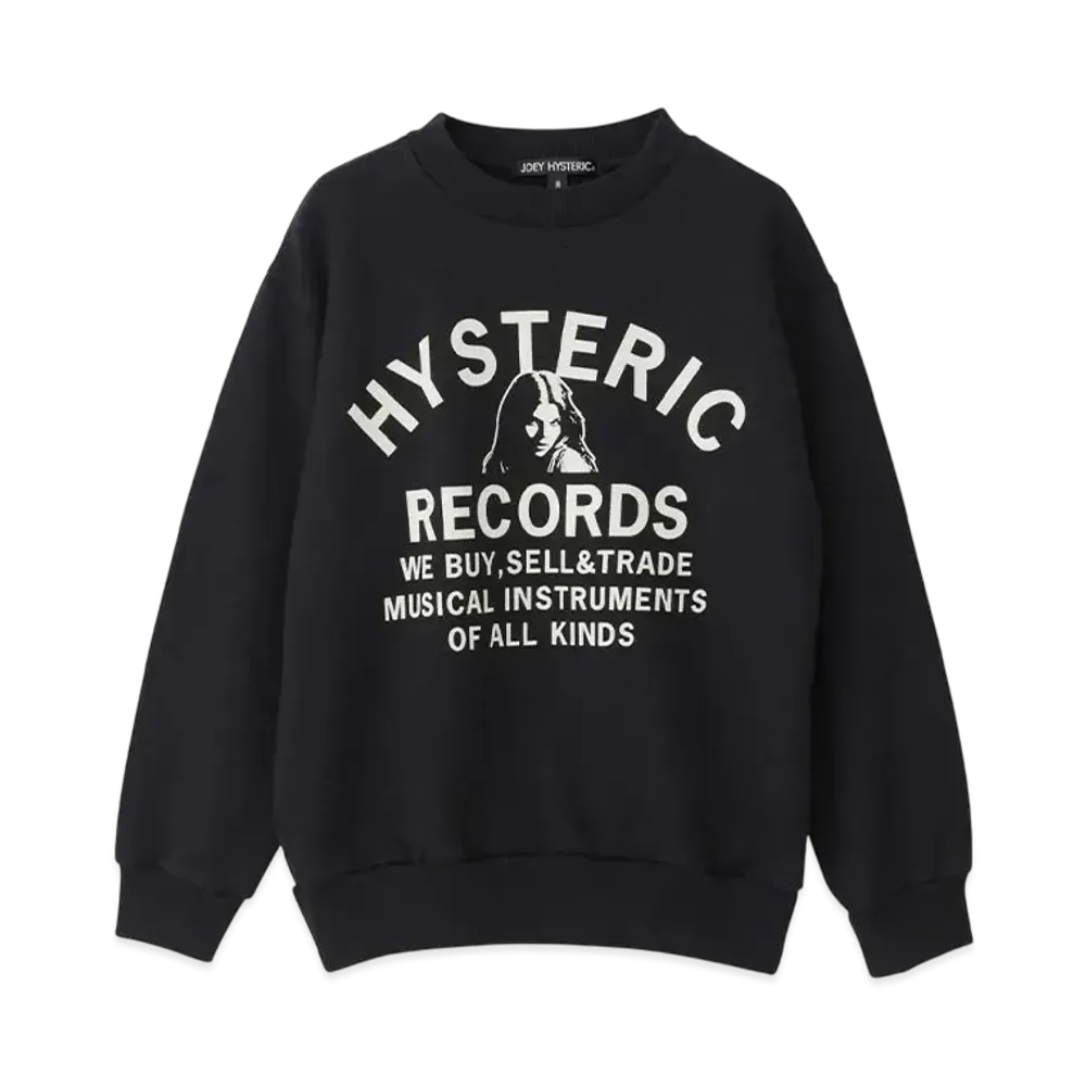 HYSTERIC GLAMOUR Kids Hysteric Records Sweatshirt "Black"