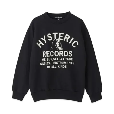 HYSTERIC GLAMOUR Kids Hysteric Records Sweatshirt "Black"