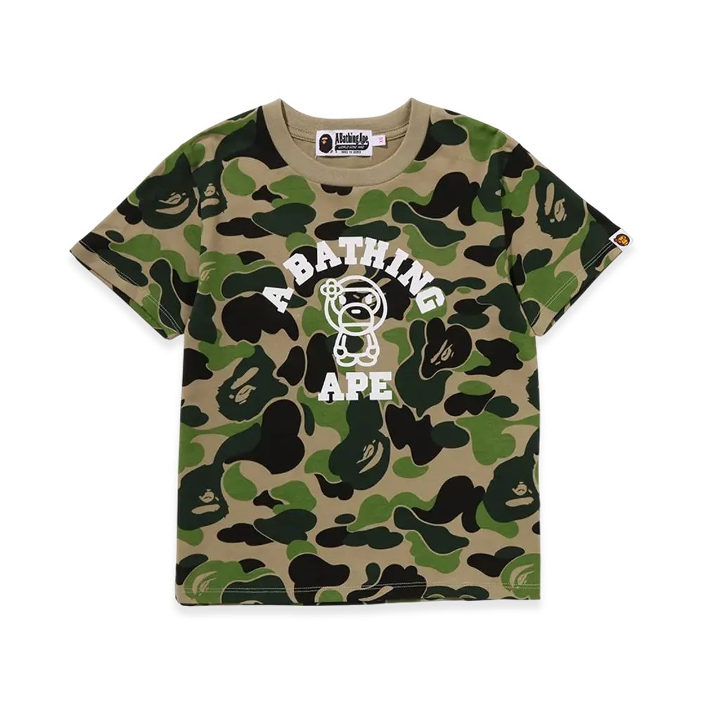 A BATHING APE ABC Camo College Baby Lisa Tee "Green"