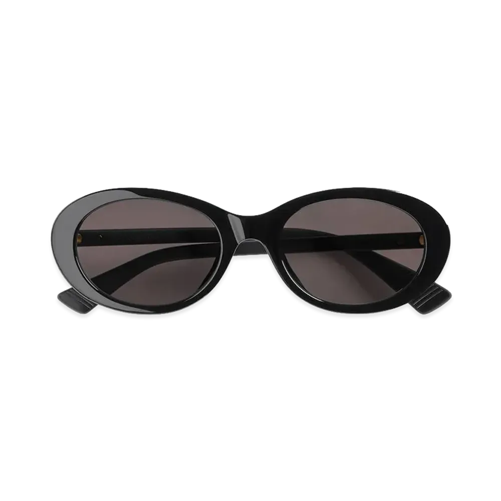 Bottega Veneta Classic Oval Sunglasses "Black/Grey"