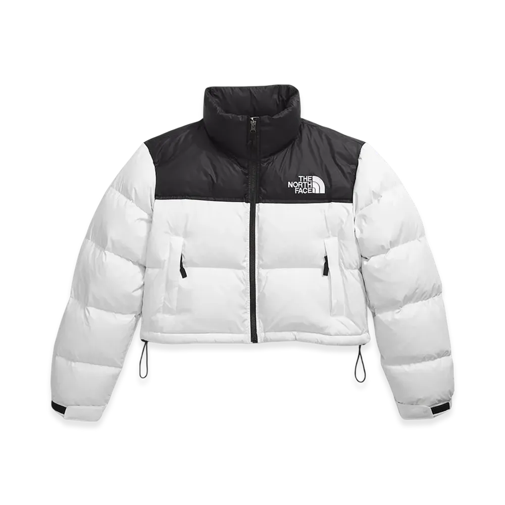 The North Face Women's Nuptse Short Jacket "White Dune/TNF Black"