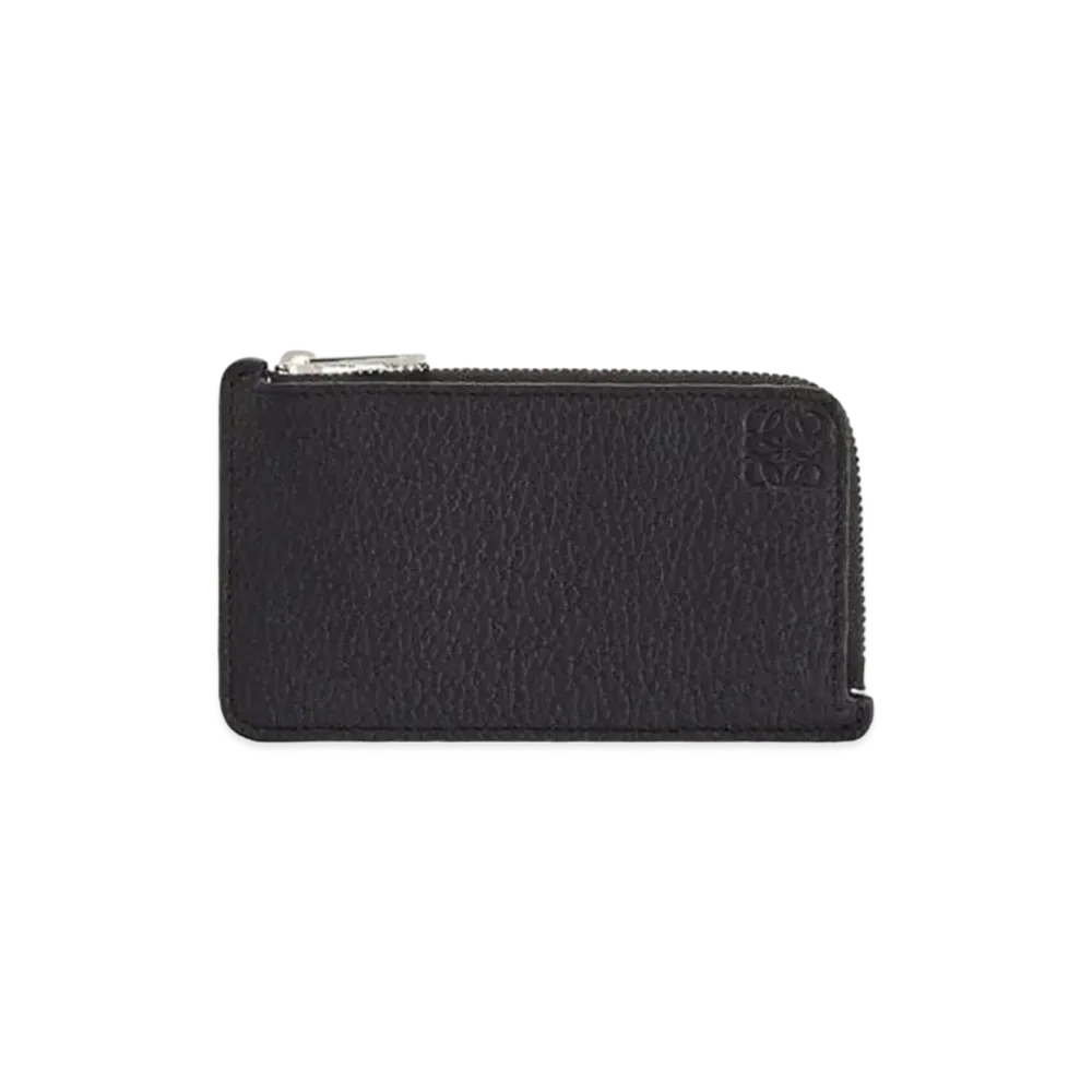 LOEWE Coin Cardholder In Soft Grained Calfskin "Black"