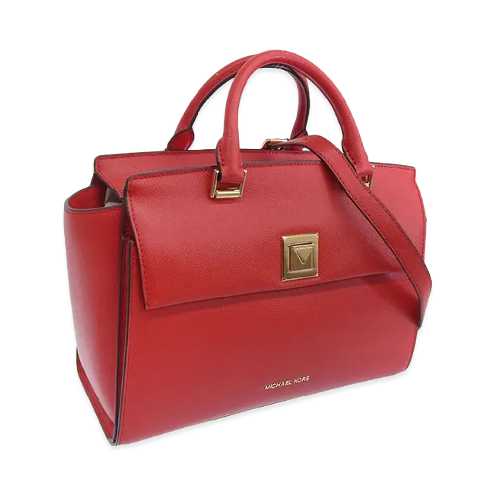 MICHAEL KORS Women's Sylvia MD TZ Satchel "Red"