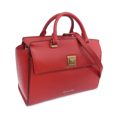 MICHAEL KORS Women's Sylvia MD TZ Satchel "Red"
