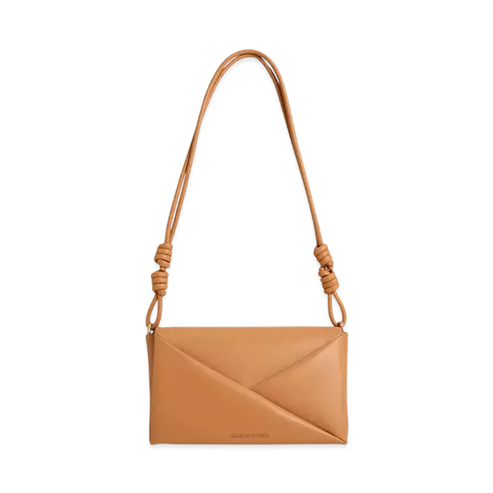 CHARLES & KEITH Midori Geometric Shoulder Bag "Toffee"