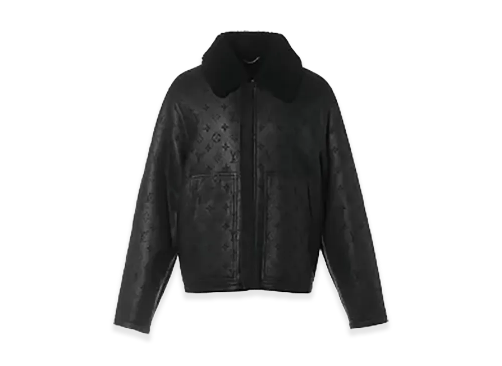 Louis Vuitton Shearling Leather Jacket "Black"