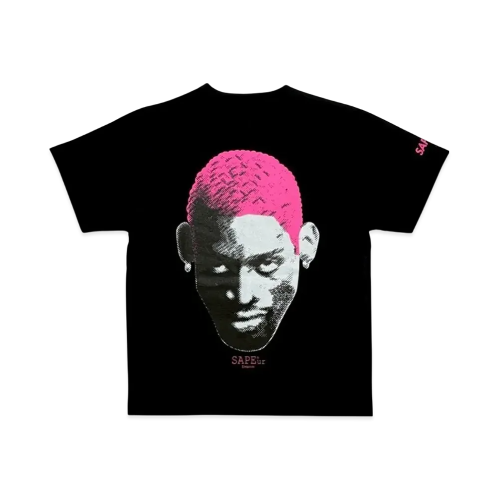 SAPEur Youth Archive Series Neon Pink Head S/S Tee "Black"