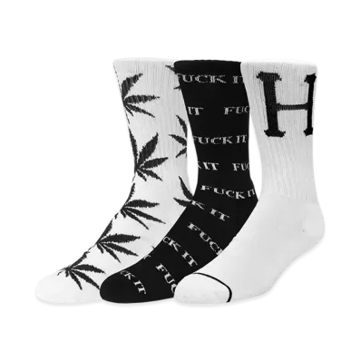 HUF Variety 3Pack Socks "Black/White"