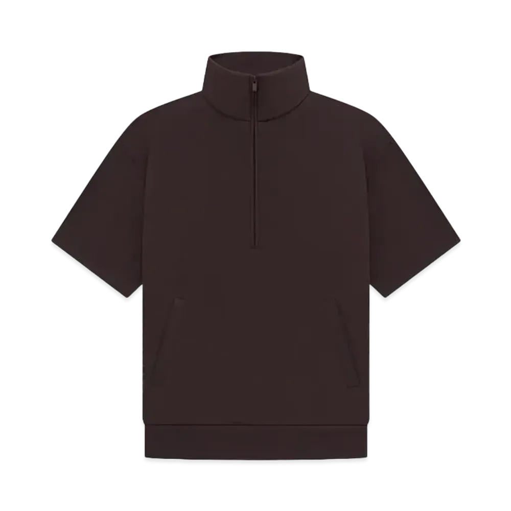 FEAR OF GOD ESSENTIALS Halfzip 3/4 Sleeve Shirt "Plum"