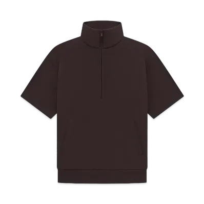 FEAR OF GOD ESSENTIALS Halfzip 3/4 Sleeve Shirt "Plum"