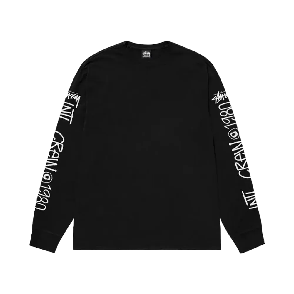 Stussy Intl Crew LS Tee Pigment Dyed "Black"