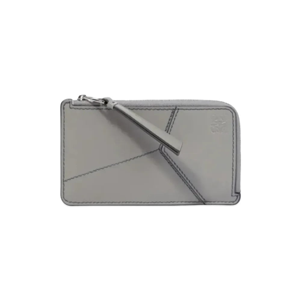 LOEWE Puzzle Stitch Coin Card Holder Smooth Carf "Asphalt Gray"