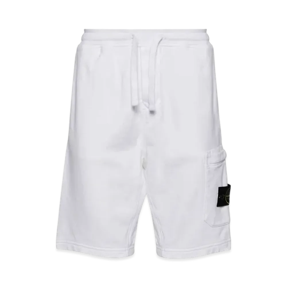 Stone Island 64651 Fleece Bermuda Shorts - 24SS "White"