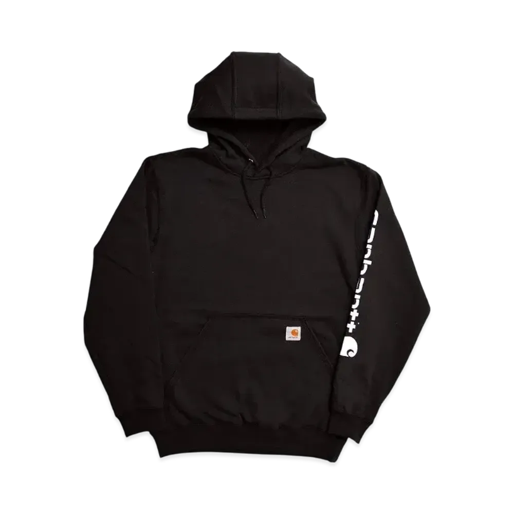 Carhartt Loose Fit Midweight Logo Sleeve Graphic Sweatshirt "Black/White"