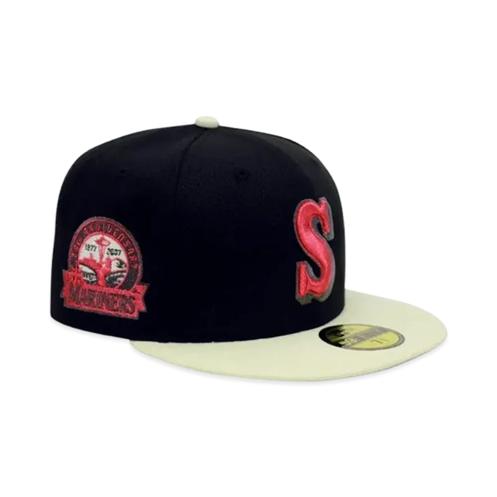 NEW ERA x THE CAP 'Scar Face' 59Fifty Seattle Mariners "Black/Chrome"