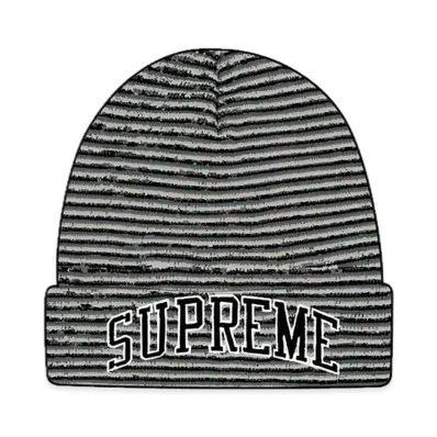 Supreme Rainbow Stripe Beanie "Black"