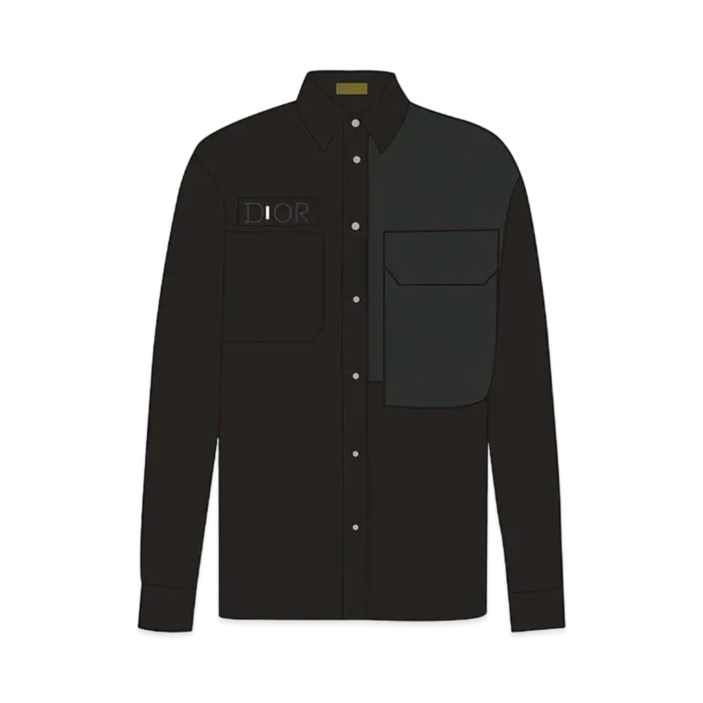 Dior x Sacai Overshirt Cotton Faille "Black"