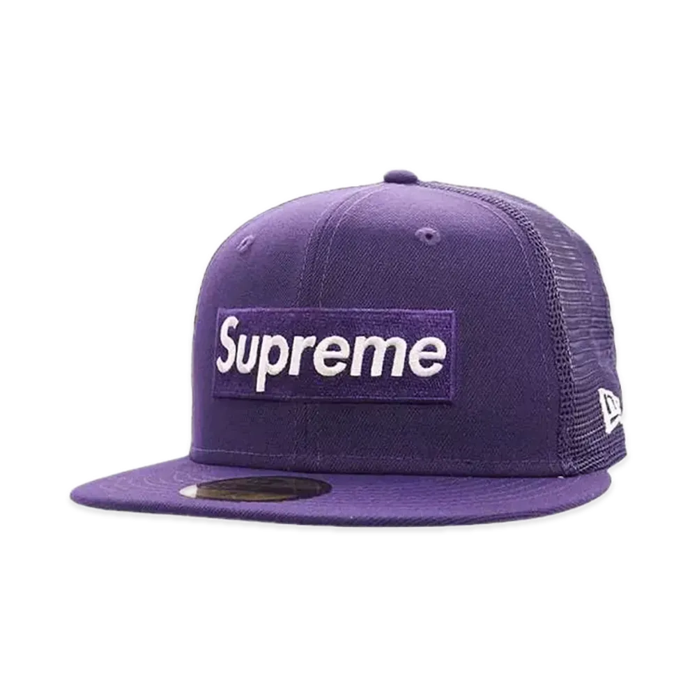 Supreme Box Logo Mesh Back New Era "Purple" (24SS)