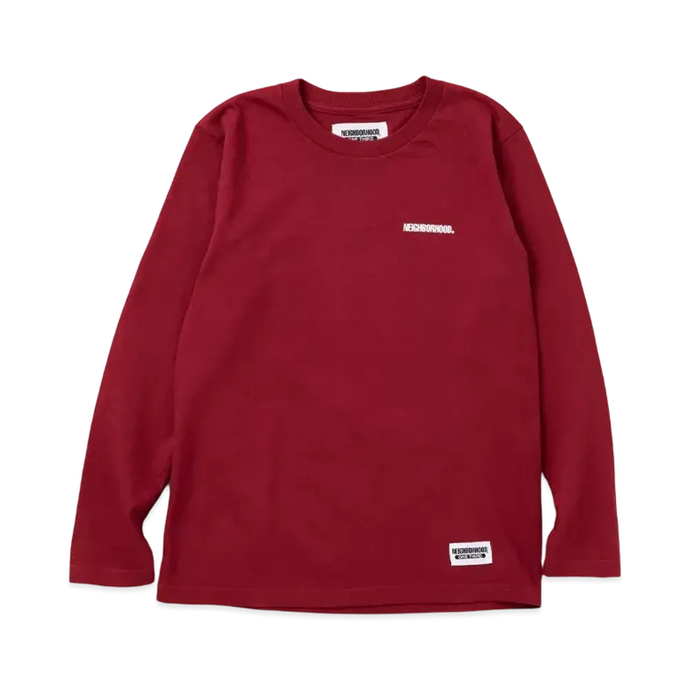 NEIGHBORHOOD OT . Tee LS-1 "Burgundy"