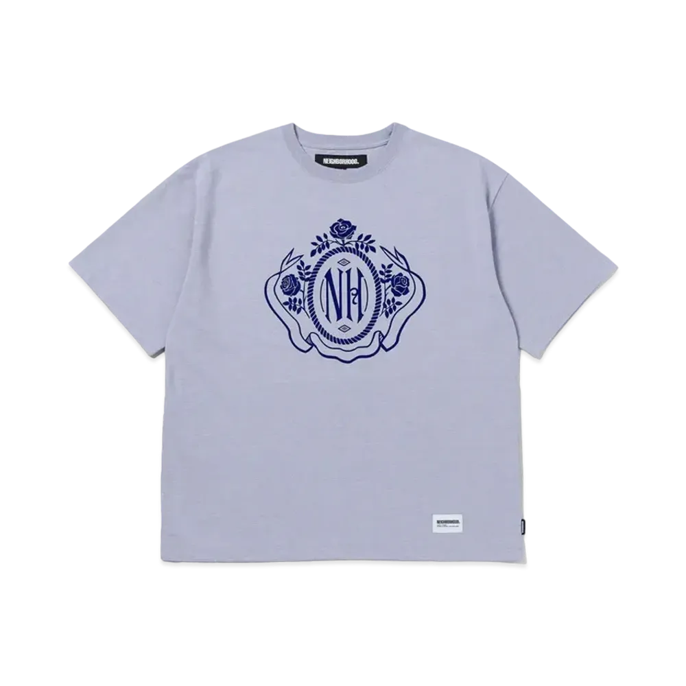 NEIGHBORHOOD Heather-Mixed Crewneck SS "Blue"