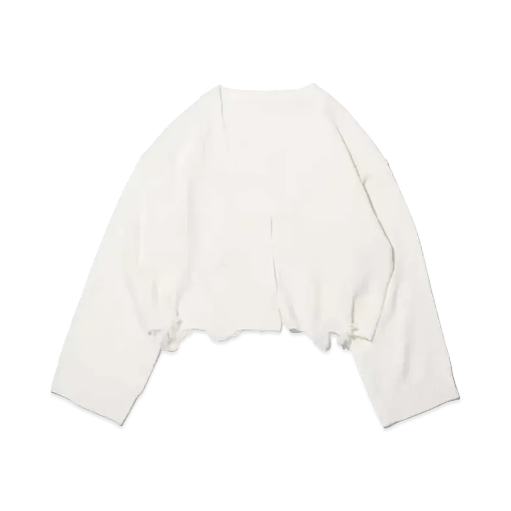 atmos pink Damage Knit Cardigan "White"