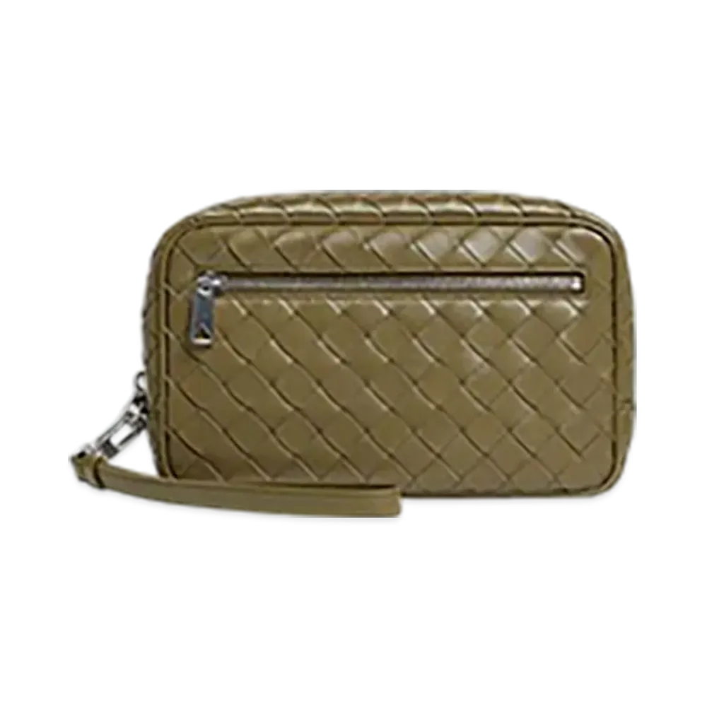 Bottega Veneta Intrecciato Small Pouch With Wristlet "Aruga"