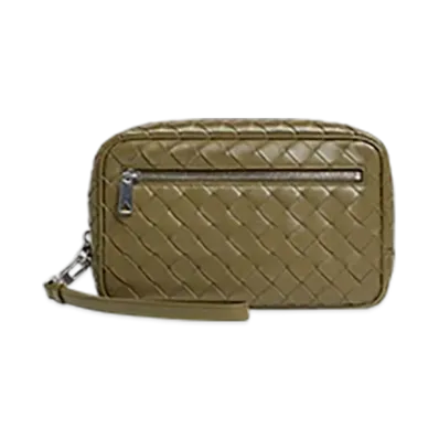 Bottega Veneta Intrecciato Small Pouch With Wristlet "Aruga"