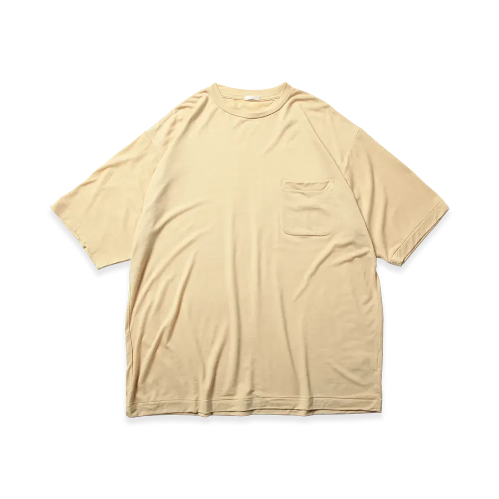 COMOLI Wool Tenjiku T-Shirt "Beige"
