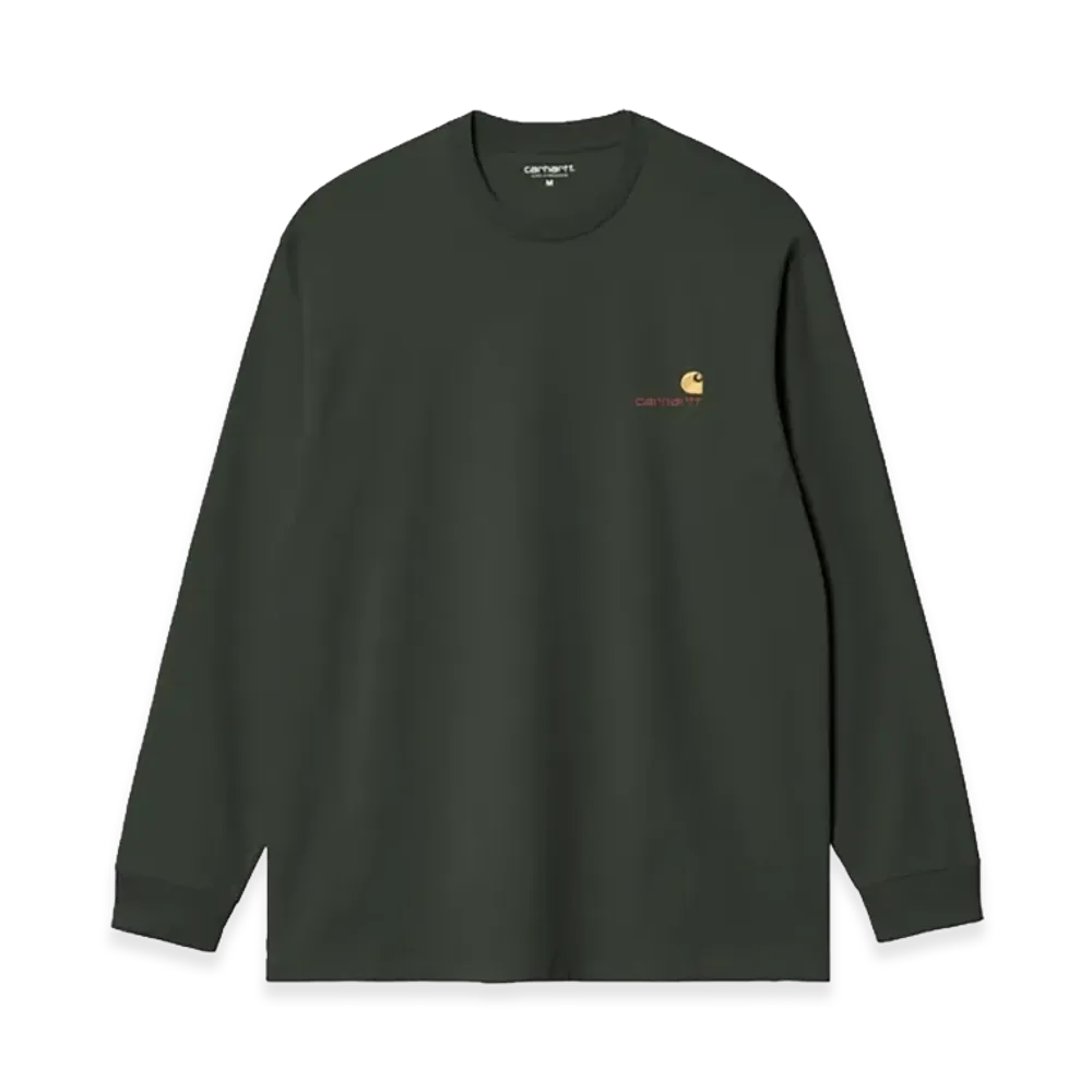 Carhartt WIP L/S American Script T-Shirt "Raven"