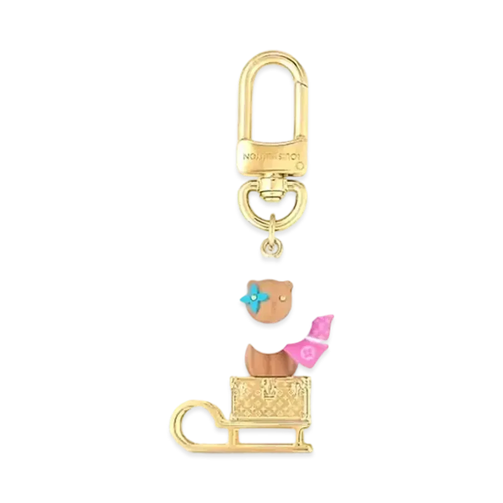 Louis Vuitton Petula Sled Bag Charm "Gold"