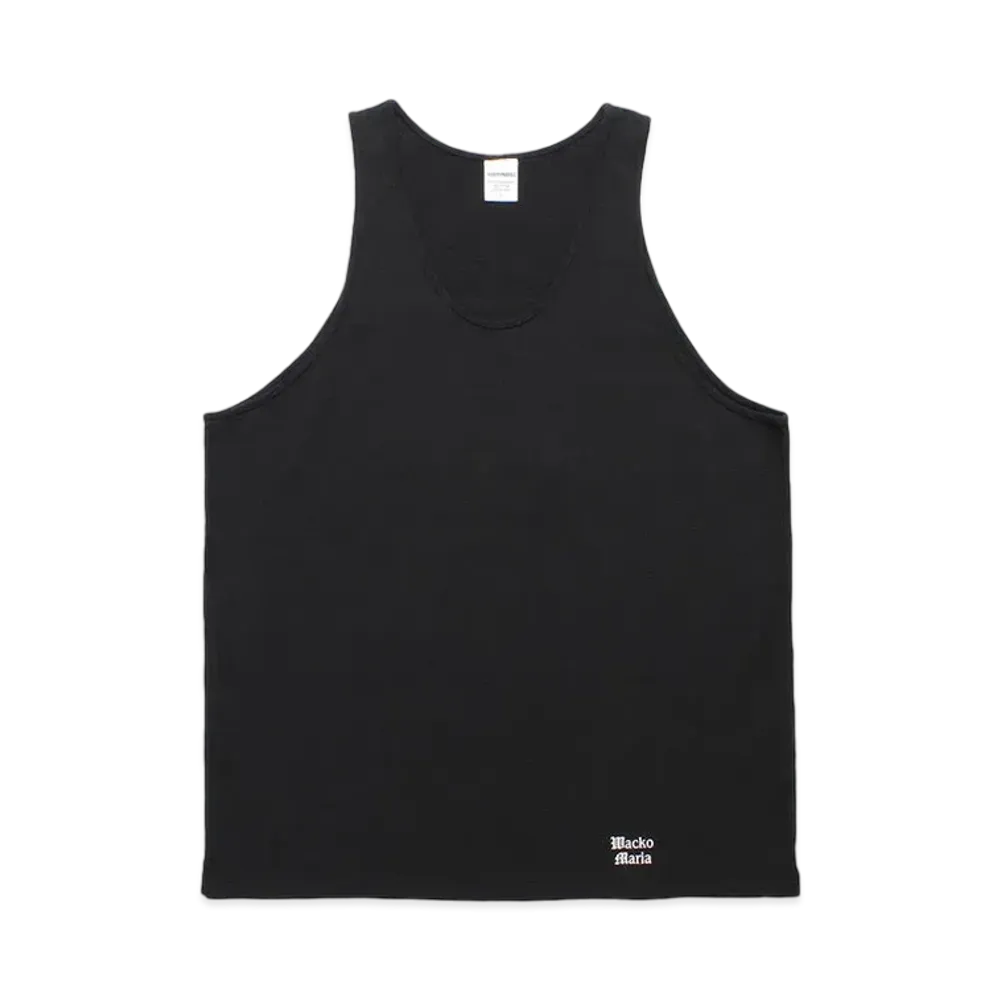 WACKO MARIA Washed Heavy Weight Tank Top "Black"