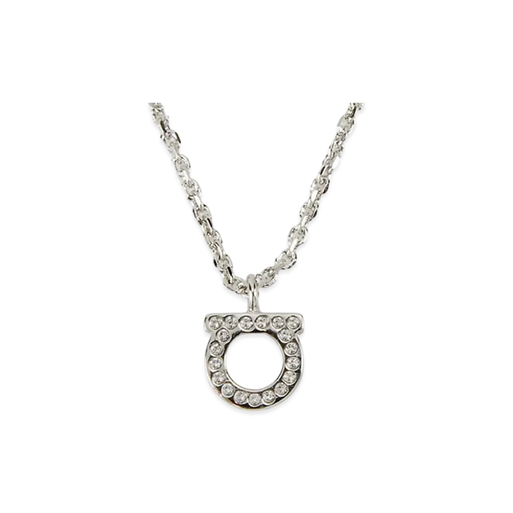 Salvatore Ferragamo Necklace Women Gancini Icon Motif "Silver"