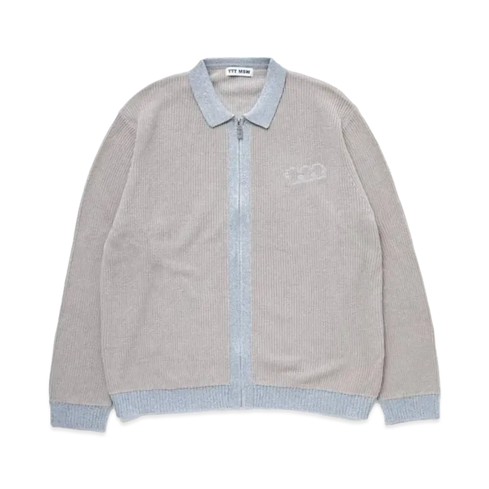TTT MSW Lame Zip Up Cardigan "Gray"