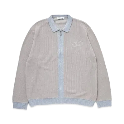 TTT MSW Lame Zip Up Cardigan "Gray"
