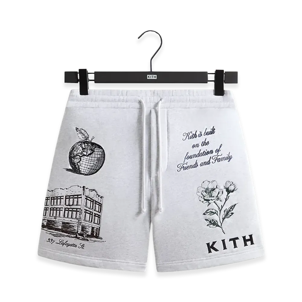 Kith New York To The World Curtis Short "Light Heather Grey"