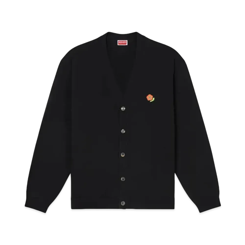 KENZO 'POP' Wool Cardigan "Black"