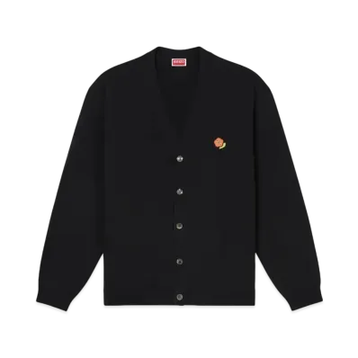 KENZO 'POP' Wool Cardigan "Black"