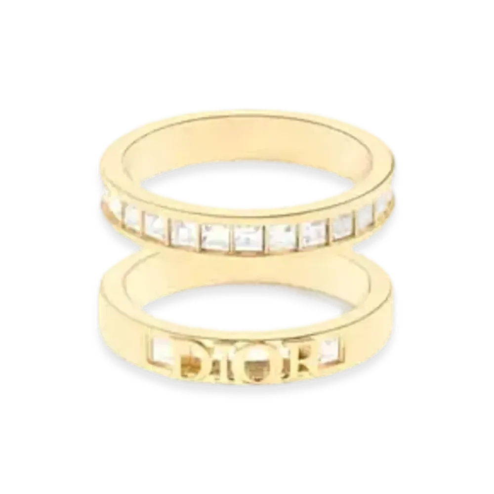 Dior Dio(r)evolution Ring Set Metal and Crystals "Gold/Silver"