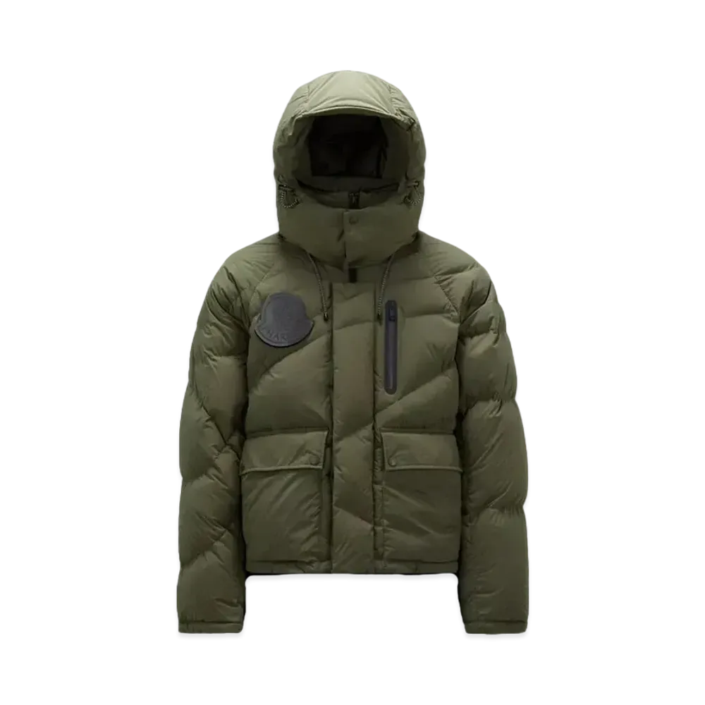 MONCLER x PHARRELL WILLIAMS Chestnut Short Down Jacket "Dark Green"