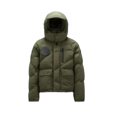 MONCLER x PHARRELL WILLIAMS Chestnut Short Down Jacket "Dark Green"