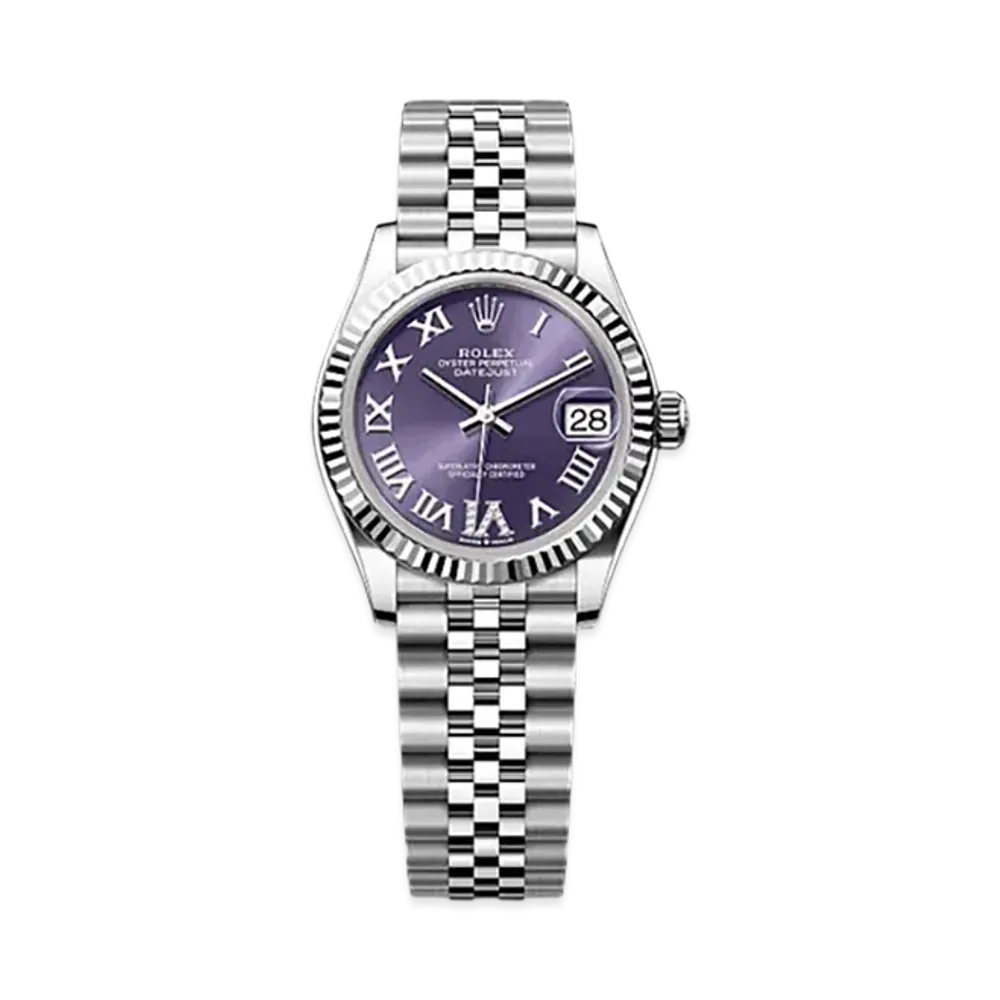ROLEX Datejust 31mm Oystersteel & White Gold 278274 "Aubergine"