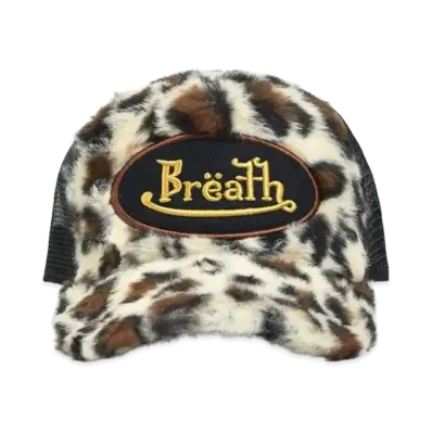 BREATH Faux Leopard Fur Cap "Brown"