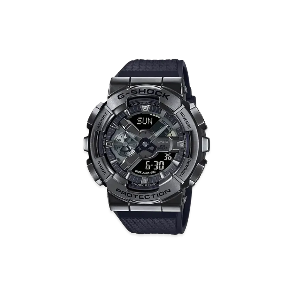 Casio G-Shock Metal Covered GM-110 Analog-Digi M Watch "Black"